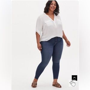 Cascade blue Torrid jeggings